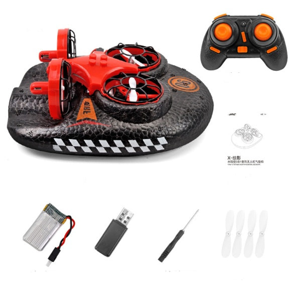 3-in-1 RC Hovercraft Mini Drone – Water, Land & Air Remote Control Toy