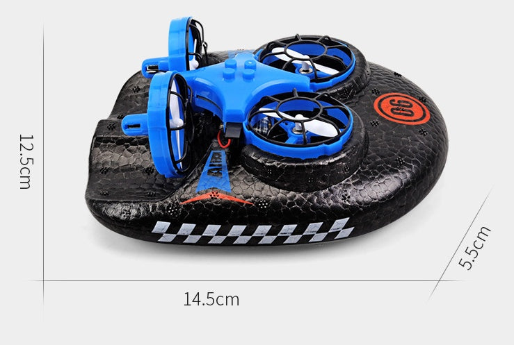 3-in-1 RC Hovercraft Mini Drone – Water, Land & Air Remote Control Toy