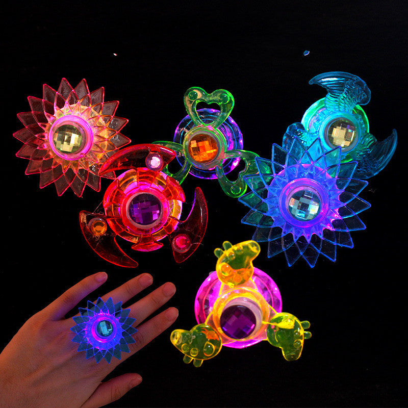Luminous Spinning Top Finger Light Toy – Glowing Gyro for Kids