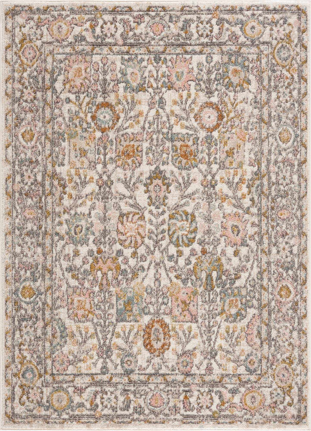 Herstmonceux Traditional Area Rug – Multicolor Medium Pile
