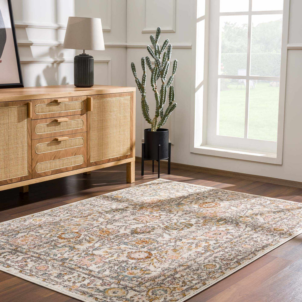 Herstmonceux Traditional Area Rug – Multicolor Medium Pile