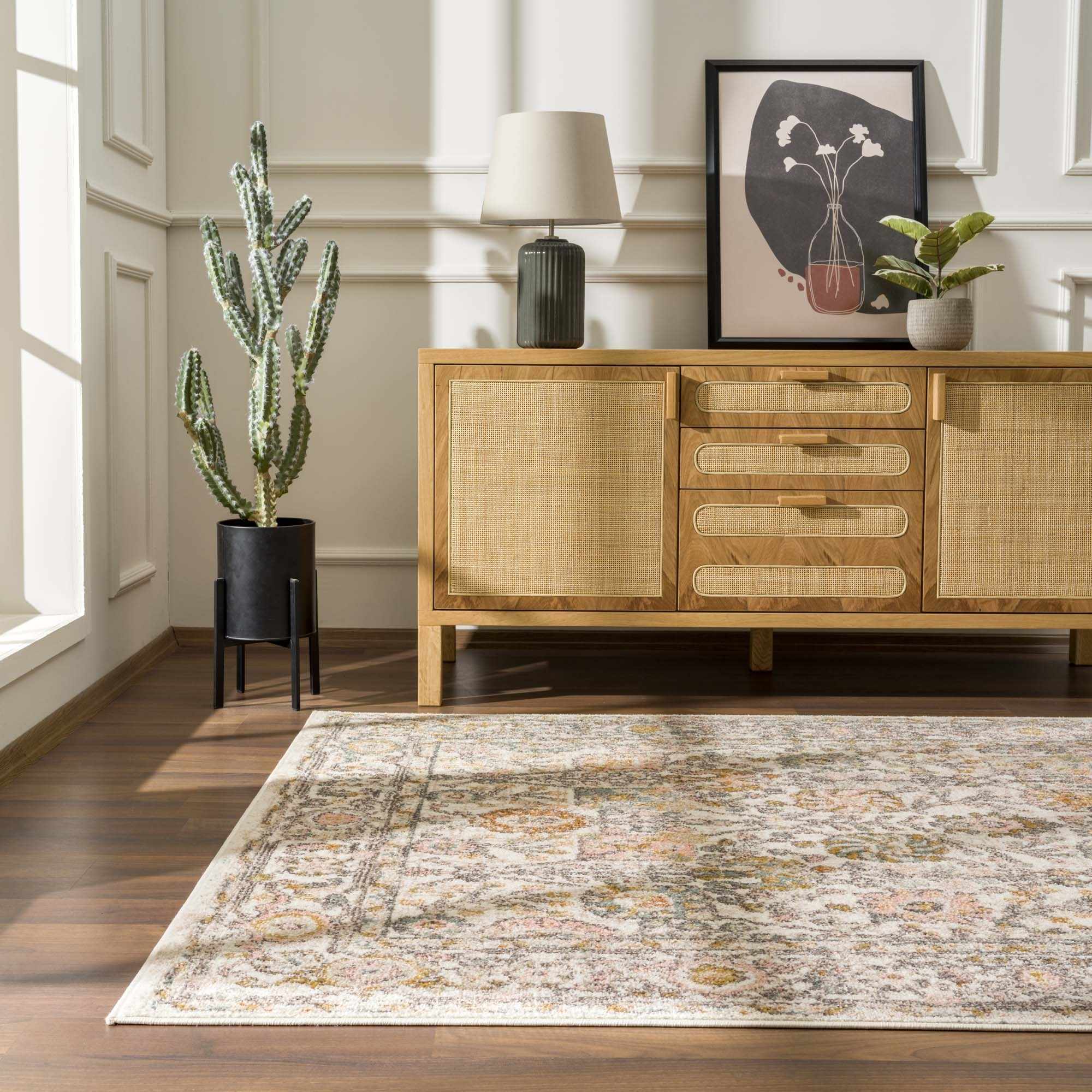 Herstmonceux Traditional Area Rug – Multicolor Medium Pile