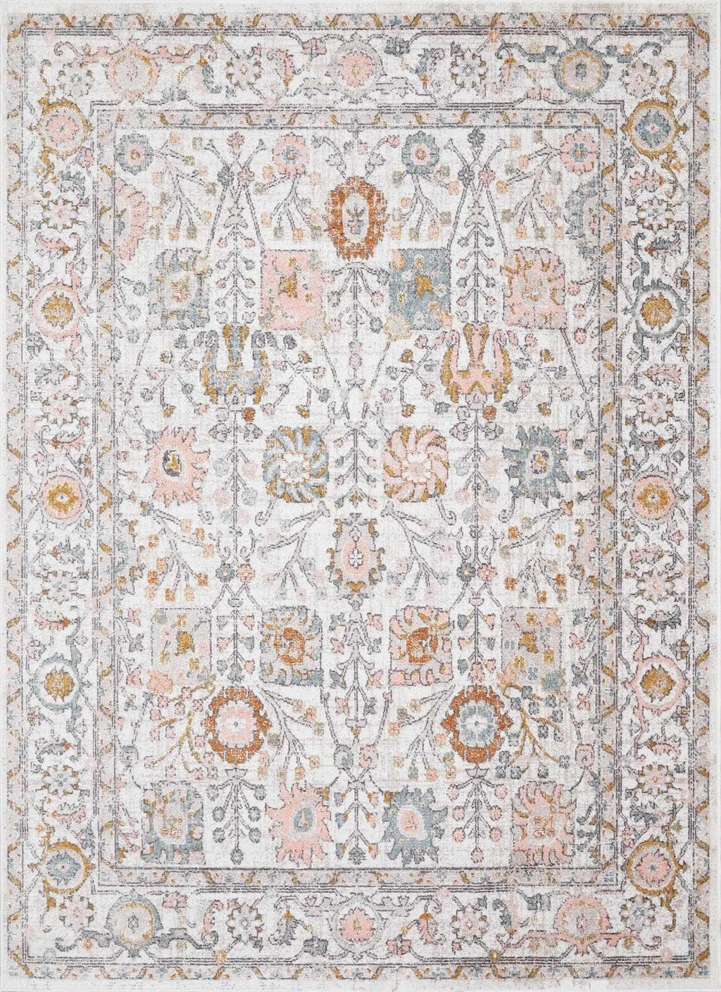 Herstmonceux Traditional Area Rug – Multicolor Medium Pile