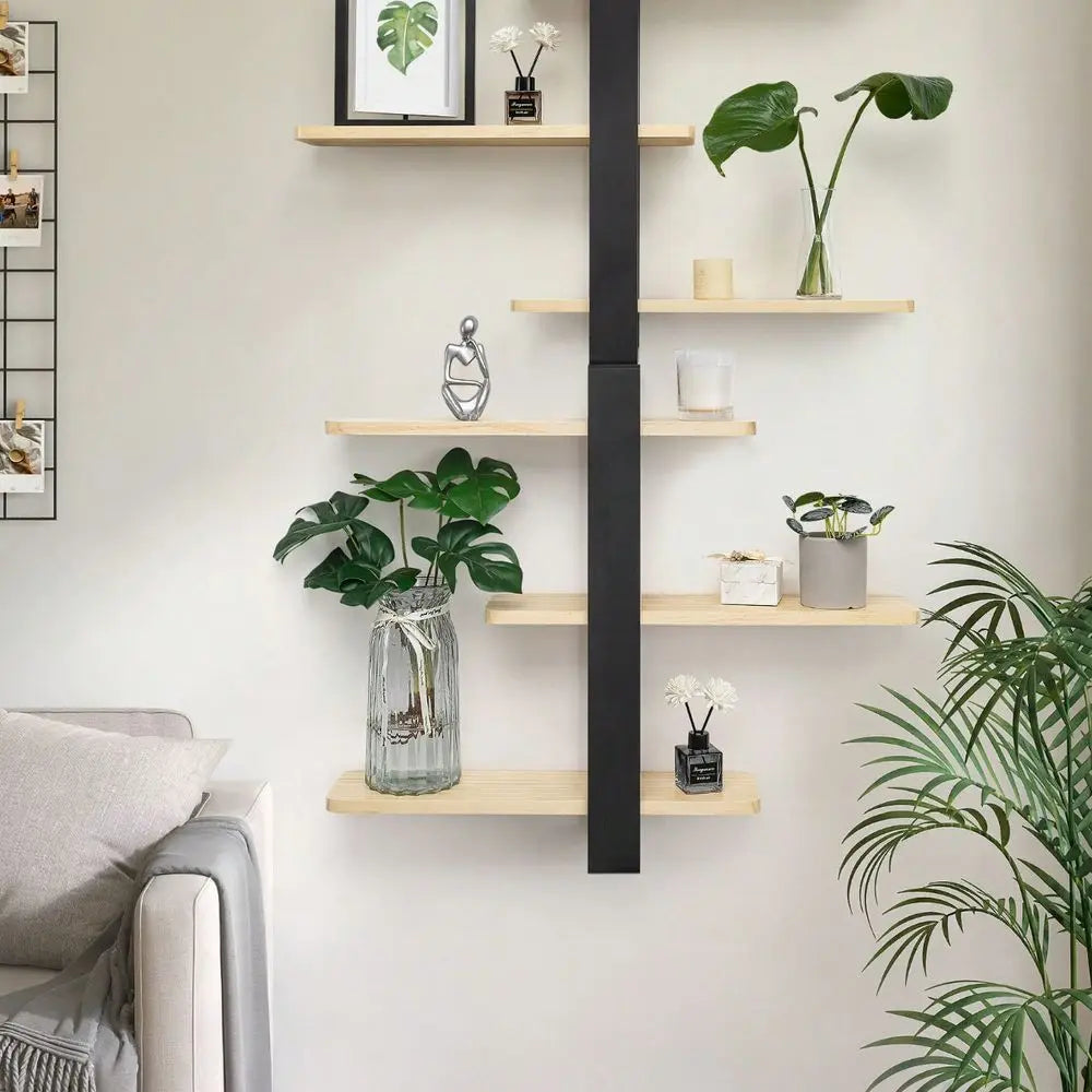 Modern Pine Wood Wall Mounted Floating Shelves