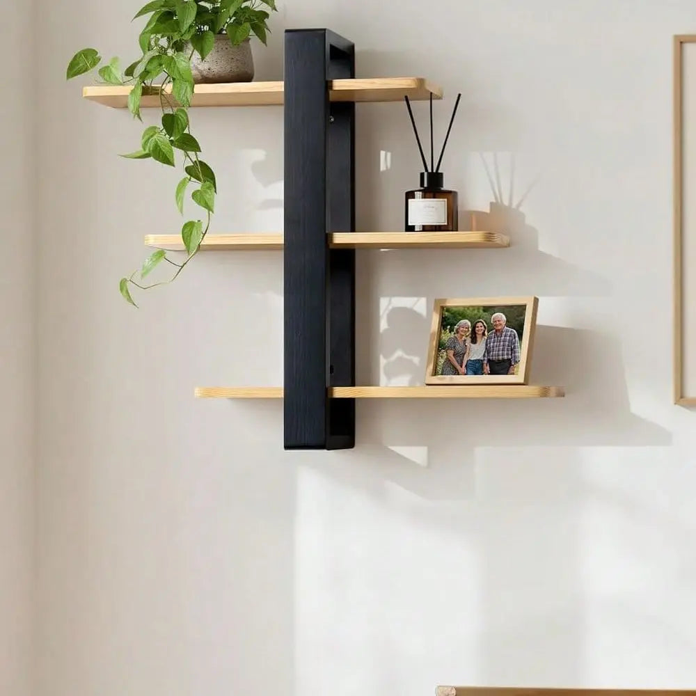 Modern Pine Wood Wall Mounted Floating Shelves
