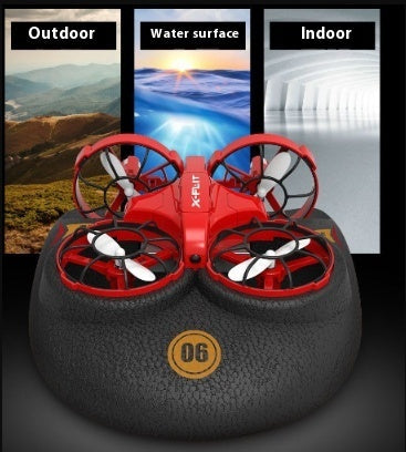 3-in-1 RC Hovercraft Mini Drone – Water, Land & Air Remote Control Toy