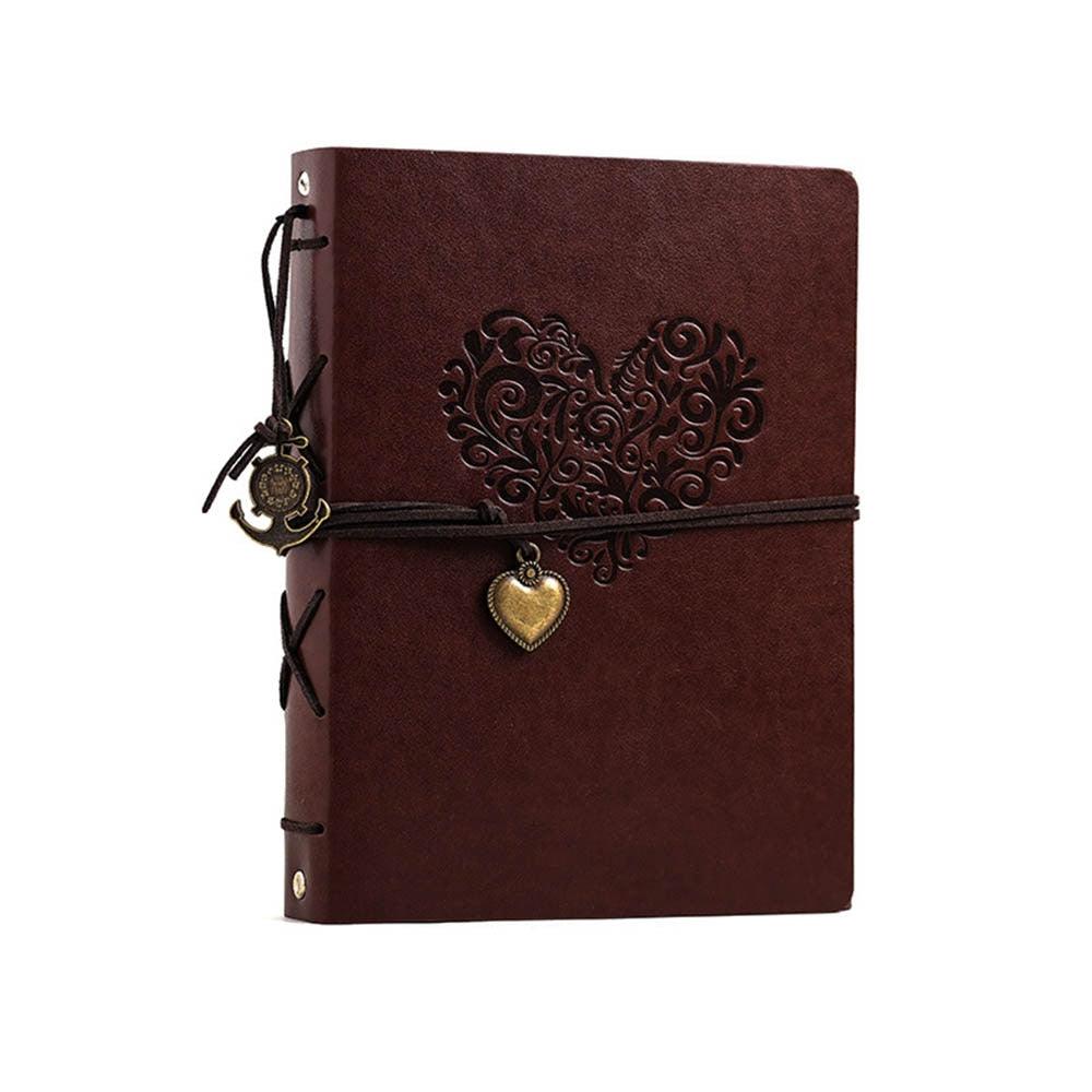 Photo Album Vintage Leather Scrapbook Wedding Guest DIY Memories Book Refillable Black Pages Birthday Gift Home Decor House Decoration DIY Memorable Gifts For Loved Ones